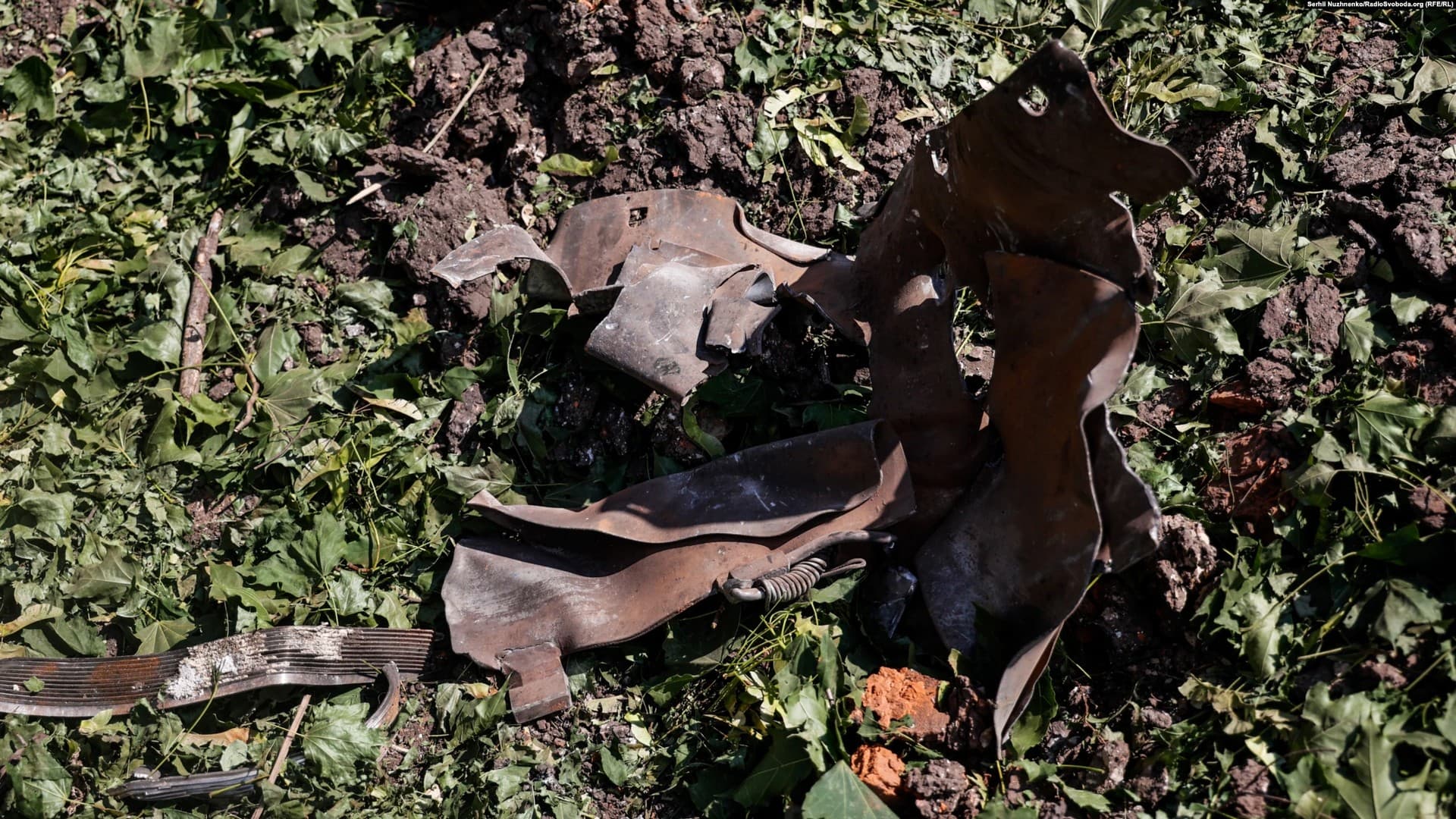 The remains of a missile