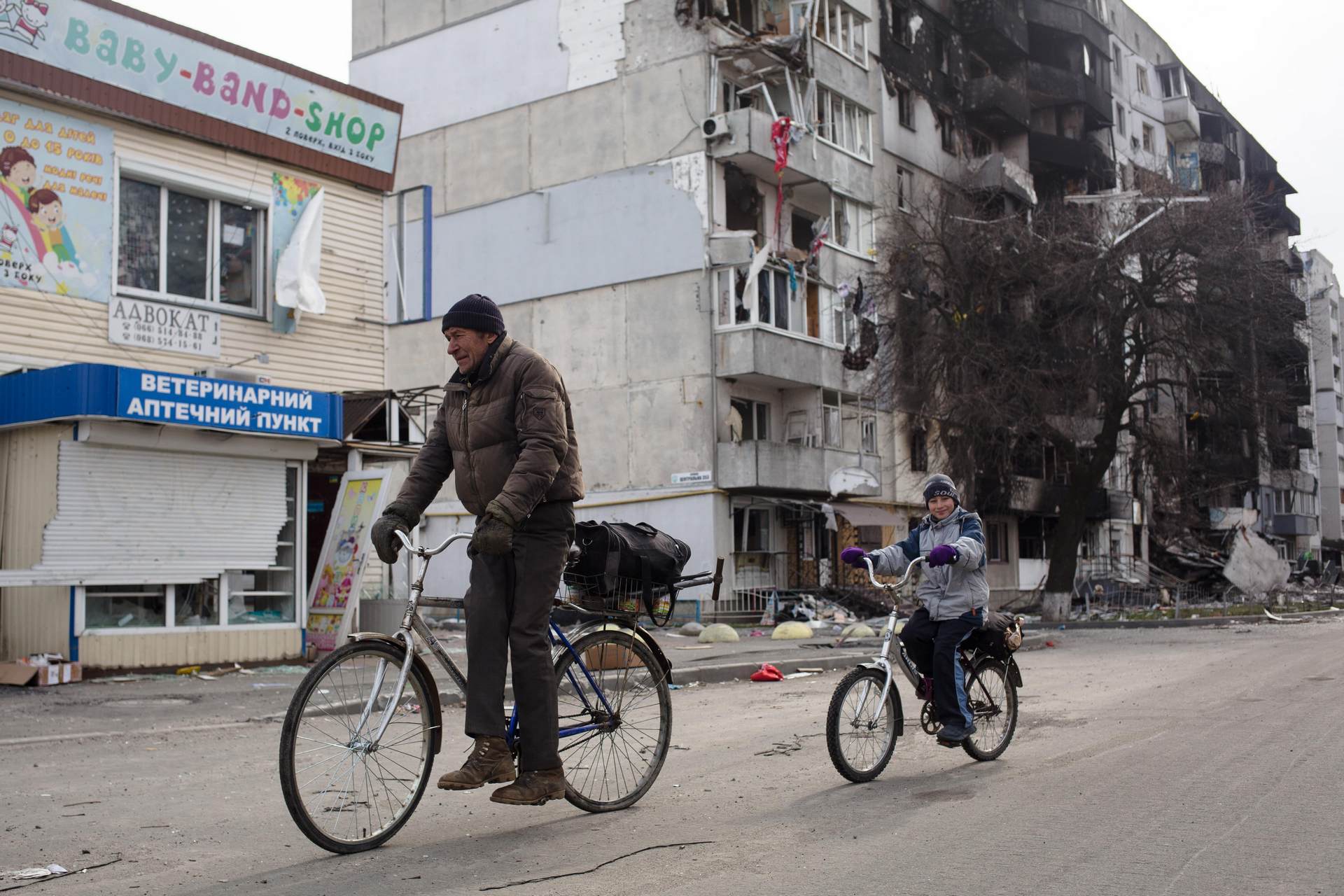 Borodyanka looks like after the retreat of Russian troops
