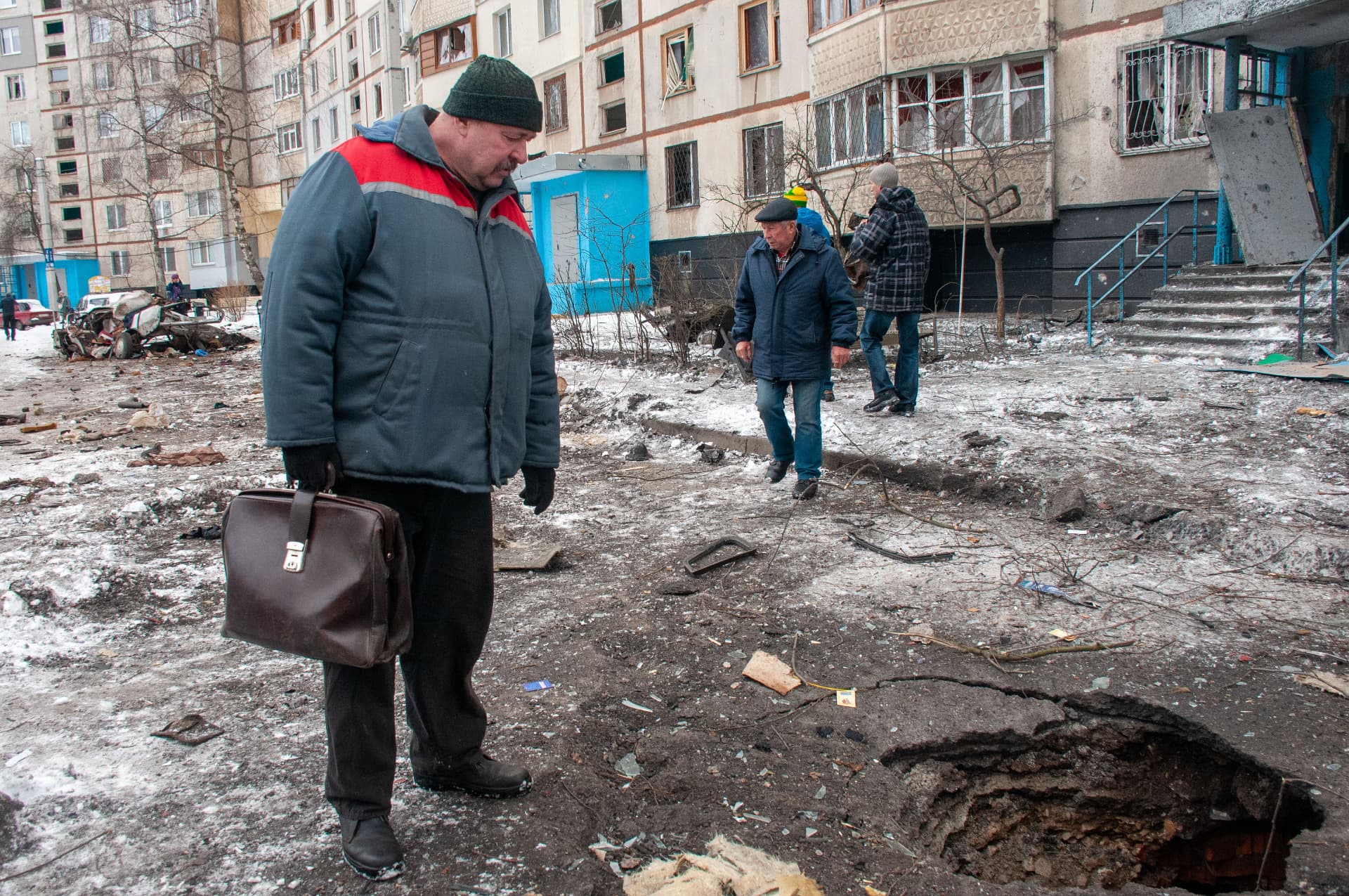 The consequences of shelling by the Russian military-occupiers, in Kharkiv