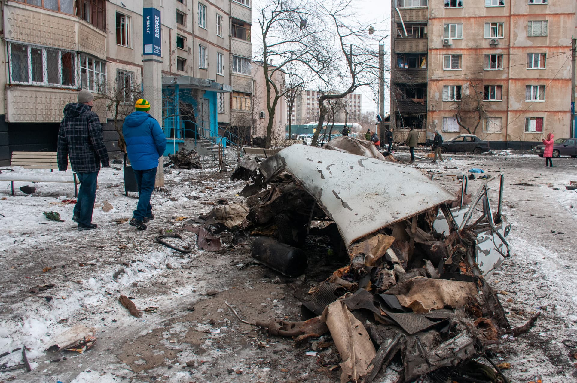 The consequences of shelling by the Russian military-occupiers, in Kharkiv