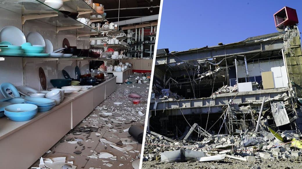 Vostorg grocery store was destroyed by a Russian missile strike in Kharkiv