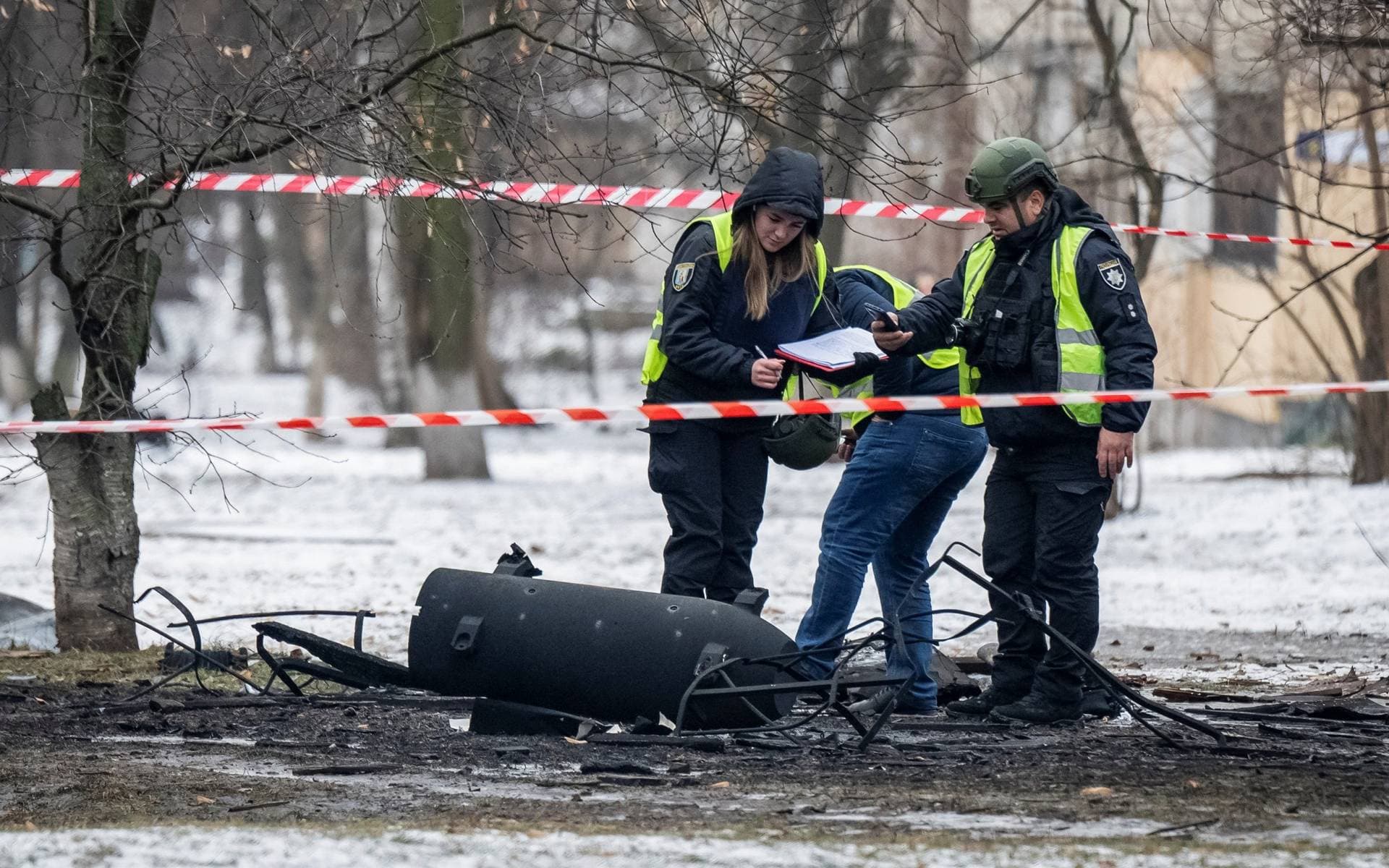 Twenty of the missiles were downed in the skies over Kyiv 