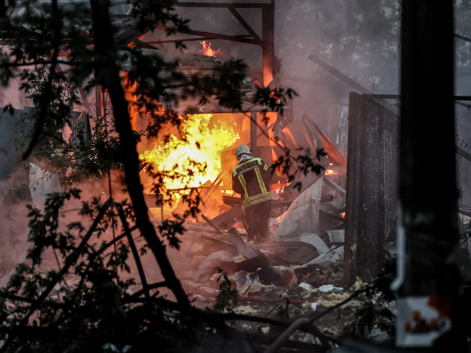 Rescue workers were on the scene battling the blazes in the nation's capital