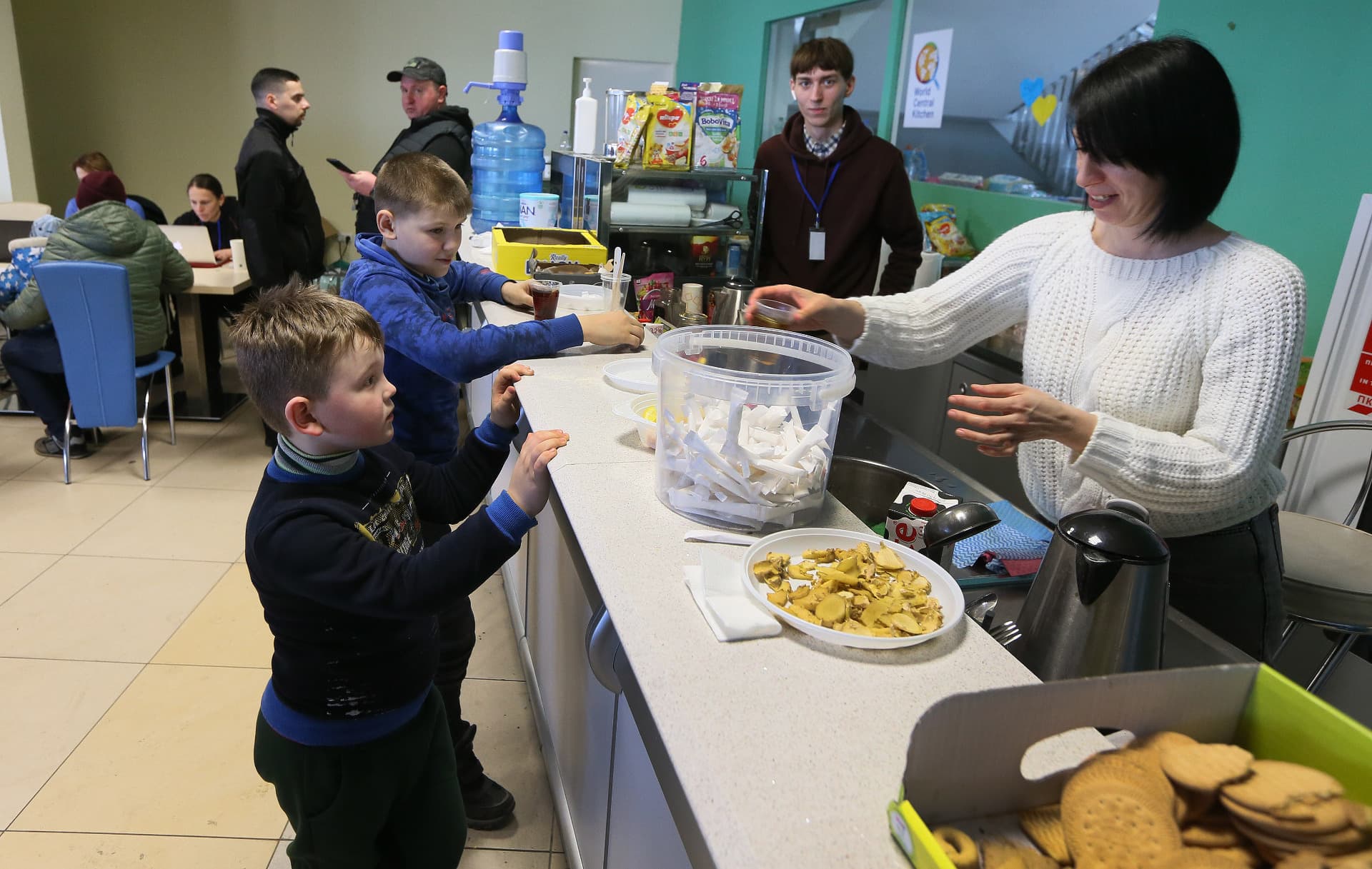 Coordination center for refugees in Lviv