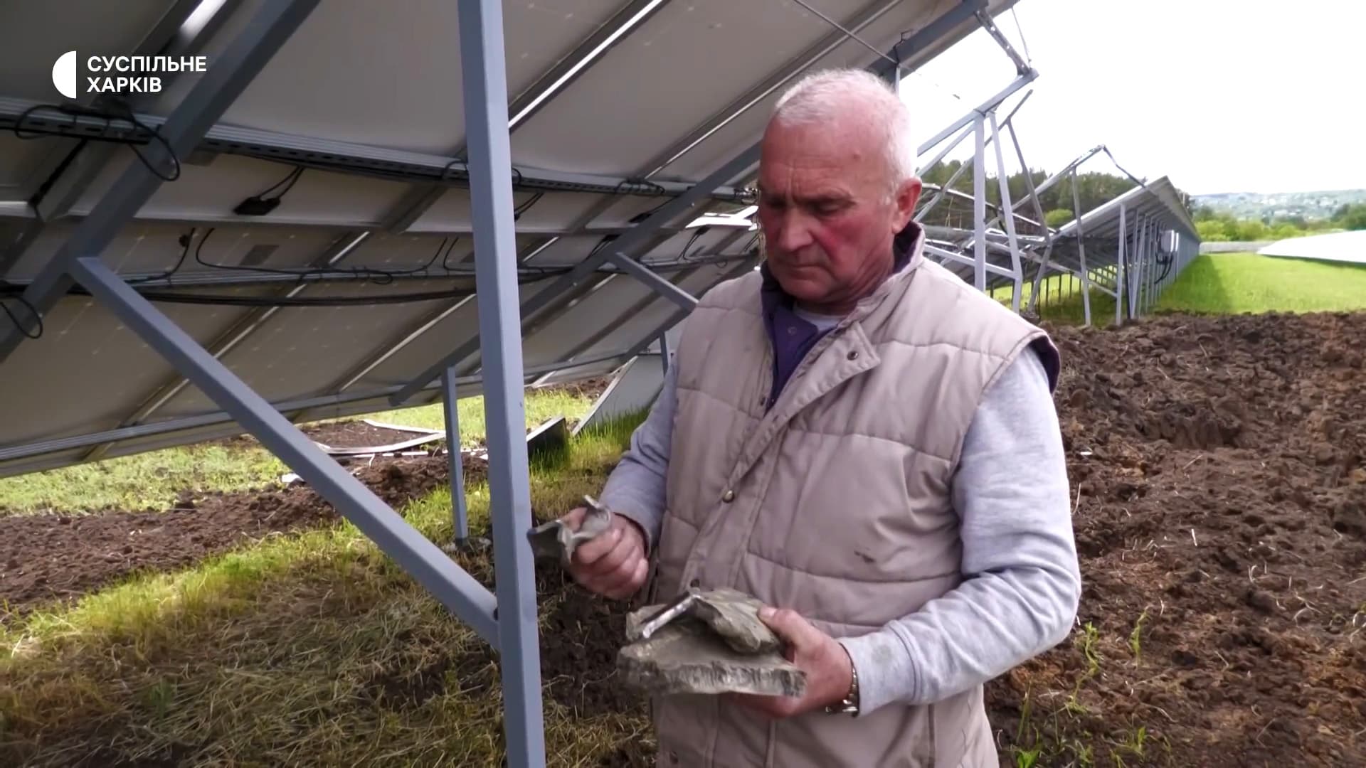 damaged solar power plant