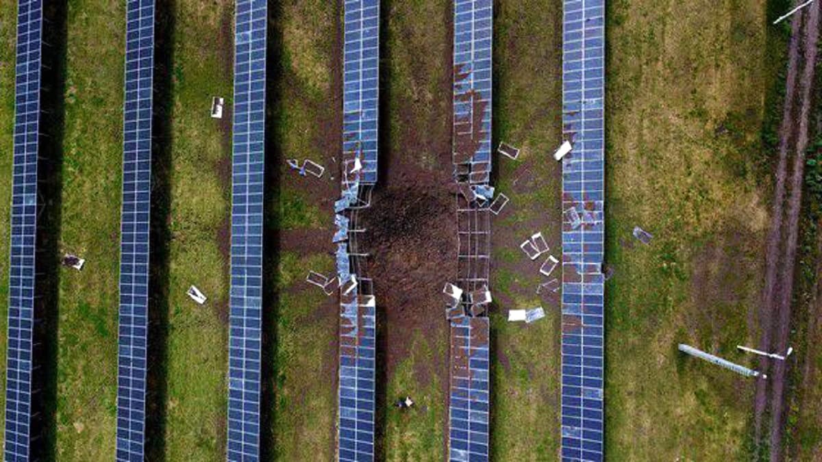 solar power plant is destroyed 